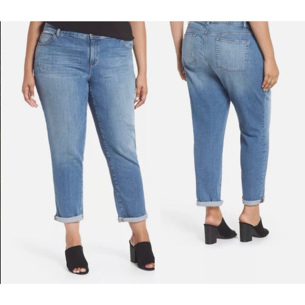 Eileen Fisher Ankle Jeans Size 10 NWT $178 Stretch Denim Straight Leg Organic